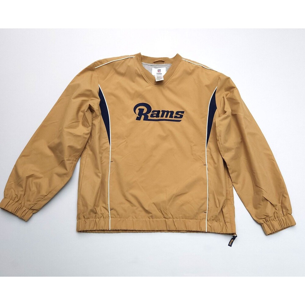 NFL Team Apparel Los Angeles LA Rams Pullover Windbreaker Jacket Men Size Med